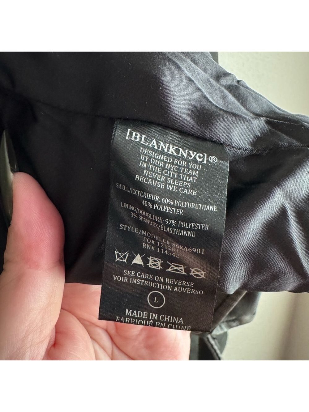 BLANK NYC Vegan Leather Moto Jacket with Belt - Picture 11 of 11